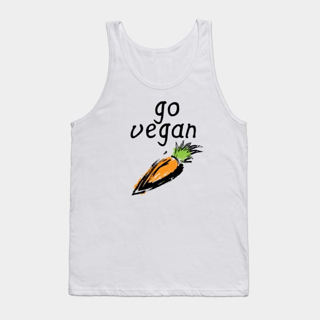 Go Vegan Carrot Tank Top by glutenfreegear